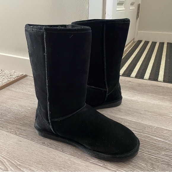 Lugz Ugg Style Australian Sheepskin Shearling Winter Boots Black Size 8 - Picture 1 of 6